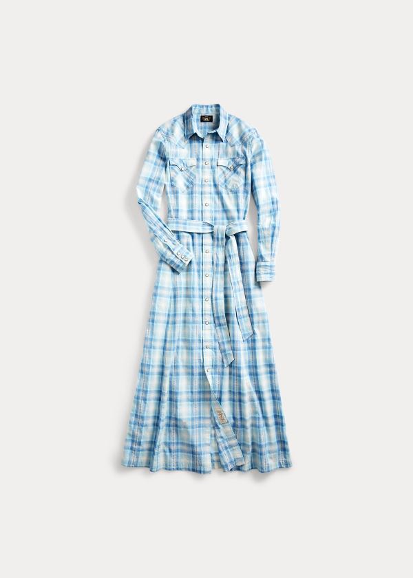 Vestido Ralph Lauren Plaid Algodão Mulher 43678-NLRJ